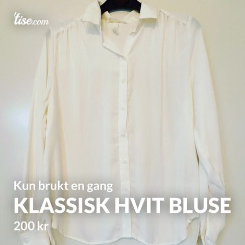 Klassisk Hvit Bluse