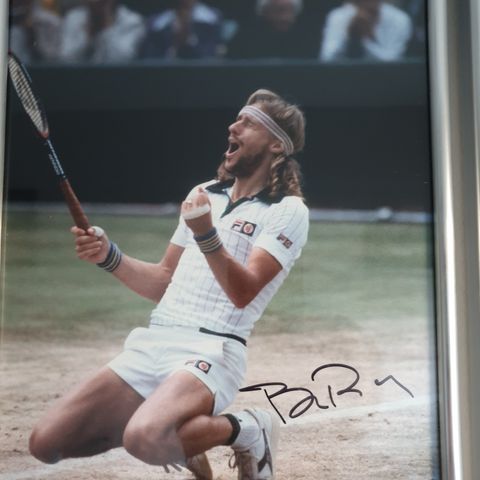 BJORN BORG HÅNDSIGNERT BILDE