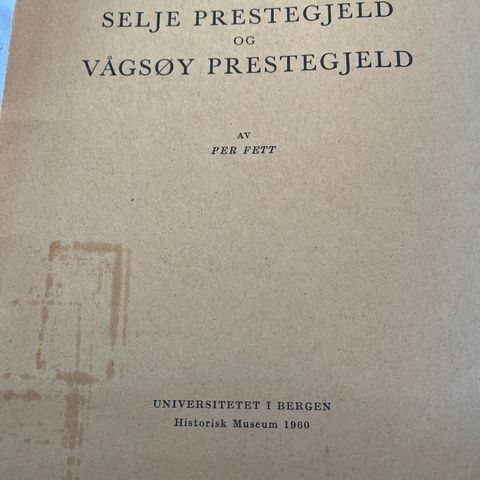 Selje Prestegjeld og Vågsøy Prestegjeld