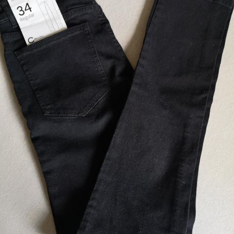 Ny svart denim bukse str 34