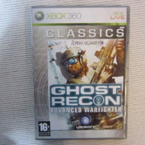 Xbox 360 Ghost Recon Classics - Spill fra 16år i Top Tilstand incl Manuell