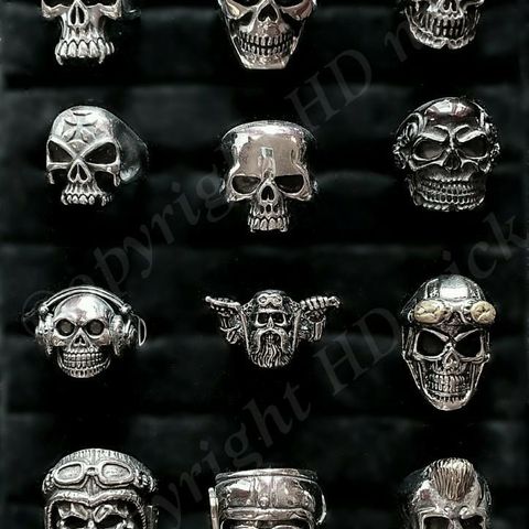 Kule skulls biker ringer!