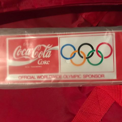 Coca Cola Olympic sponsor limited edition Alpine skis 1992 + ski bag