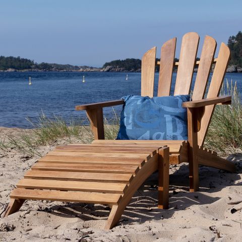 Skagen adirondack stol m/fothviler - teak