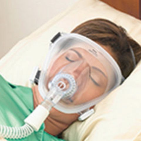 Ansiktsmaske og utstyr for cpap-maskin