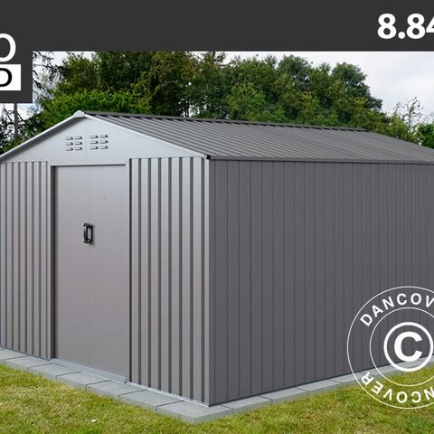 Redskapsbod 2,77x3,19x1,92m ProShed®, Aluminium Grå - Hagebod, Utebod