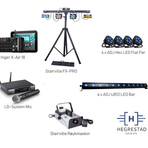Utleie av Lyd og Lys til Bryllup, Konfirmasjon, Bursdag.