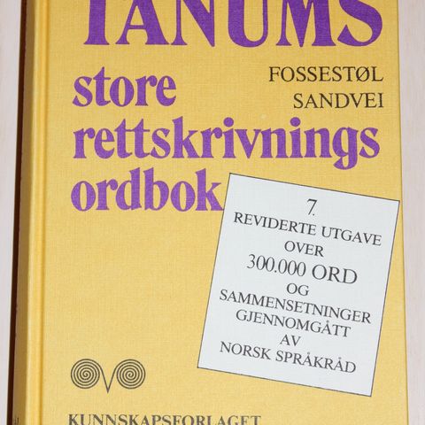 Tanums Store Rettskrivningsordbok