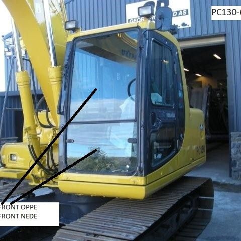 GLASS KOMATSU PC130-6, FRONT