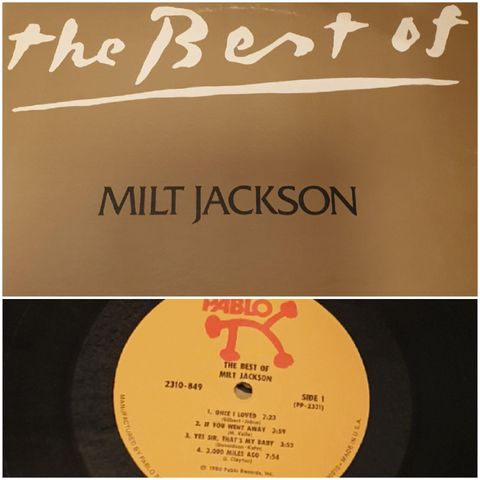 VINTAGE/ RETRO LP-VINYL "THE BEST OF MILT JACKSON 1980"