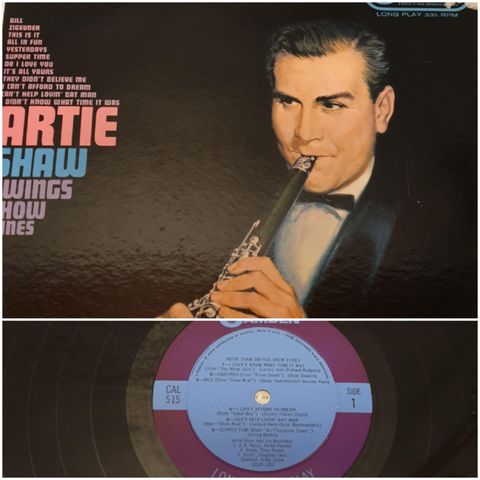 VINTAGE/ RETRO LP-VINYL "ARTIE SHAW SWINGS SHOW TUNES"