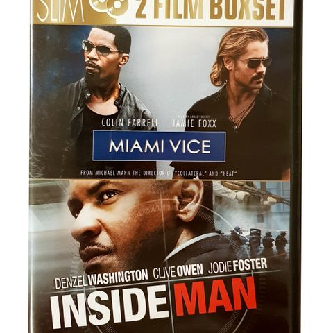 Miami Vice og Inside Man (Inneholder 2 stk filmer / 2 stk DVD disker)