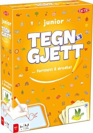 Tegn & Gjett Junior brettspill, ny fremdeles i plastforsegling