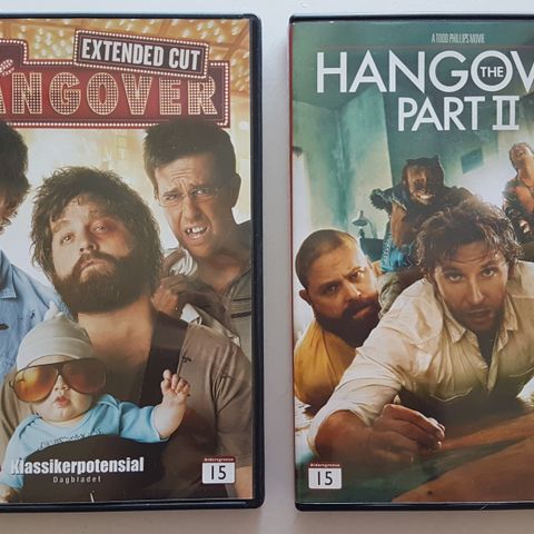 Filmene "The Hangover I" og Part II på DVD