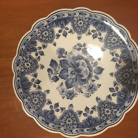 Delft porselen fat/tallerken 30 cm i diameter