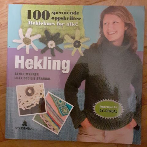 HEKLING - 100 spennende oppskrifter - Bente Myhre. BILLIGST PÅ NETT!