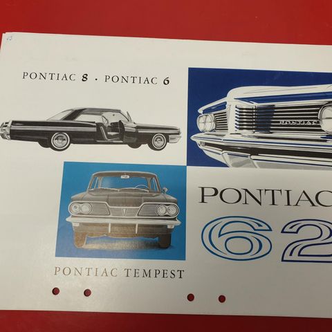 1962 Pontiac 6 / 8 tempest salgs brosjyre