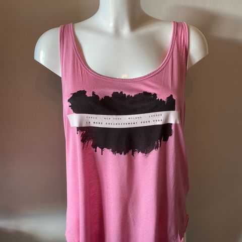 Gina Tricot rosa singlet med print