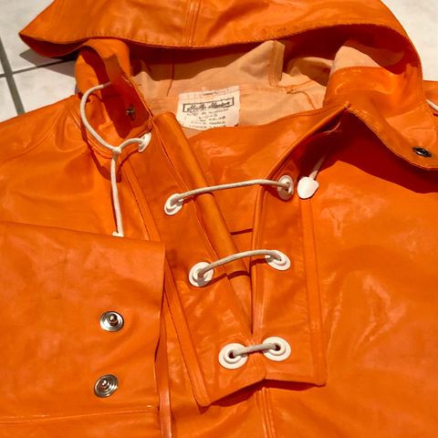 HELLY HANSEN REGNTØY ORANGE ANORAKK OLJEHYRE