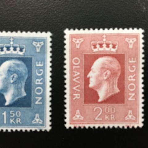 Norge 1970 Kronemerker Olav V  NK 642 og NK 643  Postfrisk