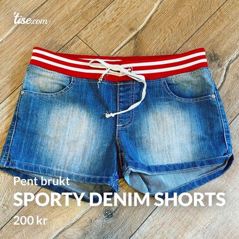 Sporty Denim Shorts