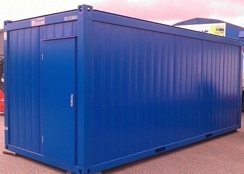 20ft kontor container på krokramme til leie