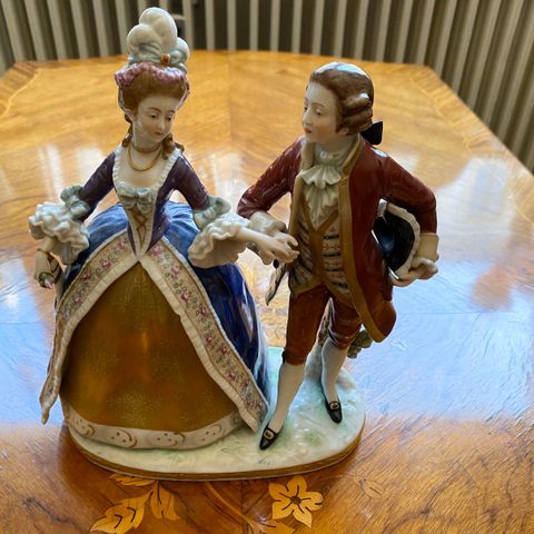 Dresden mann og fru porselens figur