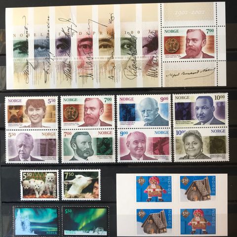 Norge postfrisk, nk 1440-1453**, 4 fine serier fra frimerkeåret 2001