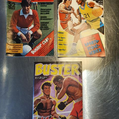 NY PRIS Buster, norsk tegneserie, 1976 - 1985, 3 utgaver, selges