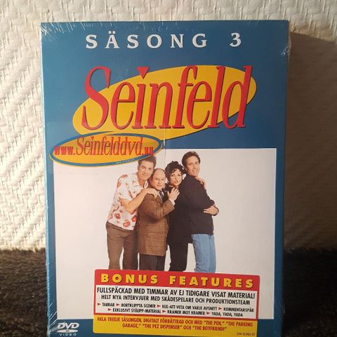Uåpnet! DVD Tv-serie komedie Seinfeld. Sesong 3
