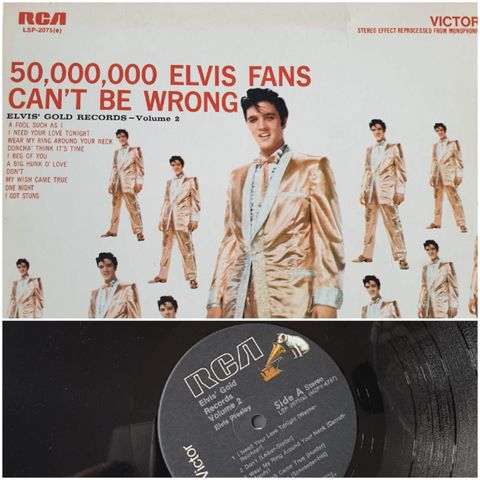 VINTAGE/ RETRO LP-VINYL "ELVIS GOLD RECORDS - VOLUM 2"/LSP - 2075