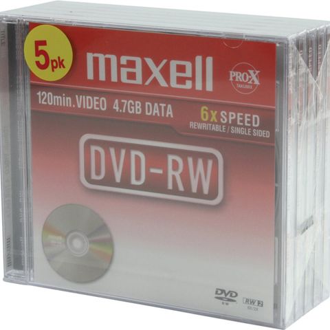 Maxell DVD-RW 47 6x 5Pk Jewelcase