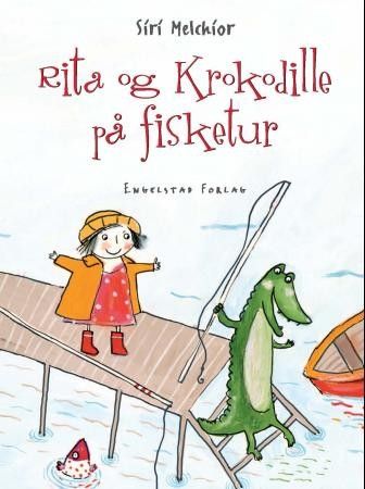 Rita og krokodille på fisketur