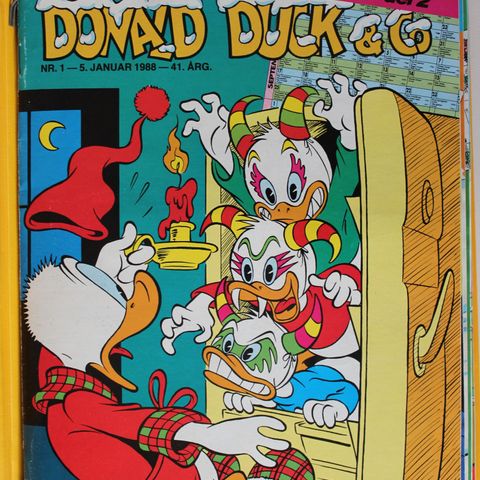 DONALD DUCK BLADER 1988 MED BILAG OG TING I NOEN AV BLADENE