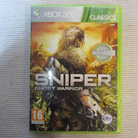 Xbox 360 Sniper Ghost Warrior - Spill fra 16år i Top Tilstand incl Manuell