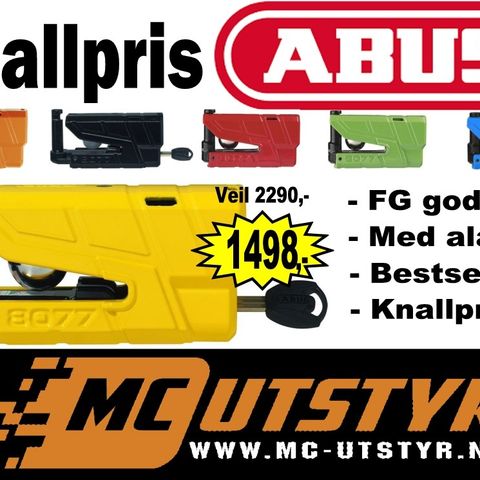 Knallpris Abus 8077 med alarm