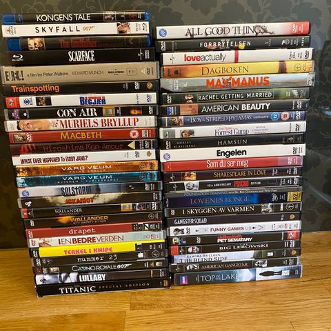 DVD filmer selges samlet eller enkeltvis