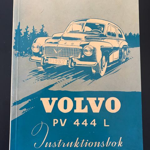 Instruksjonsbok Volvo PV 444 L - 1957 modell NOS