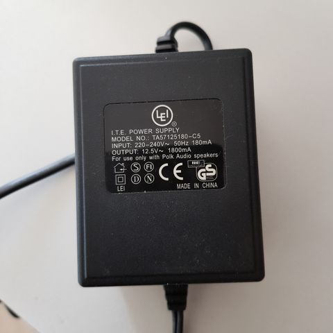 Trafo 220 til 12V , Power supply 12 Volt AC. - Ny nedsatt Pris