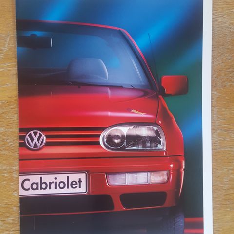 Brosjyre VW Golf Cabriolet Rolling Stones 1995 (trykt april 95)