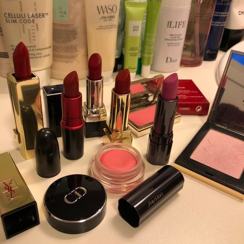 Dior, Shiseido, Clarins, Mac, Guerlain