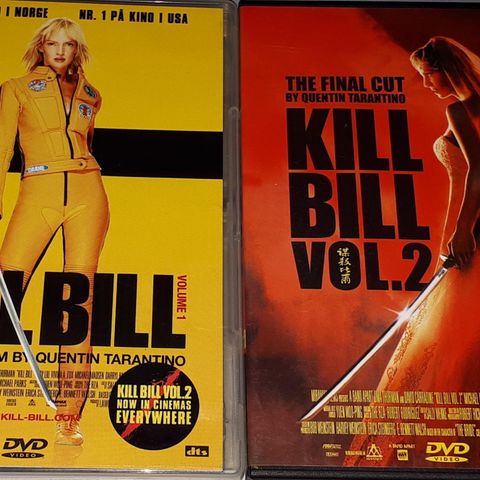 6 DVD. KILL BILL VOLUME 1 OG VOL. 2