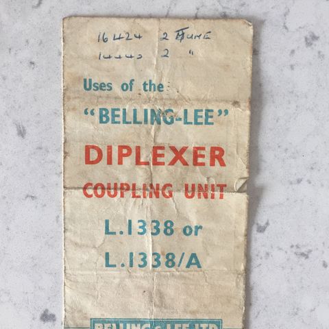 Vintage Mid 1950s Diplexer Aerials Instruction Booklet