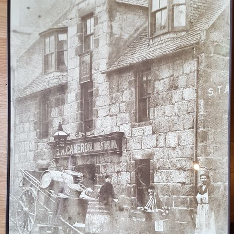 Nostalgiske stål og båtbygging maritime bilder, Camron, Sepia tont