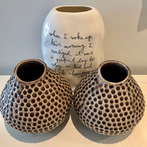 2 decorative vases for sale