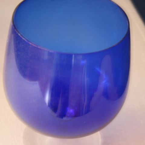 Blå store dekorasjonglass