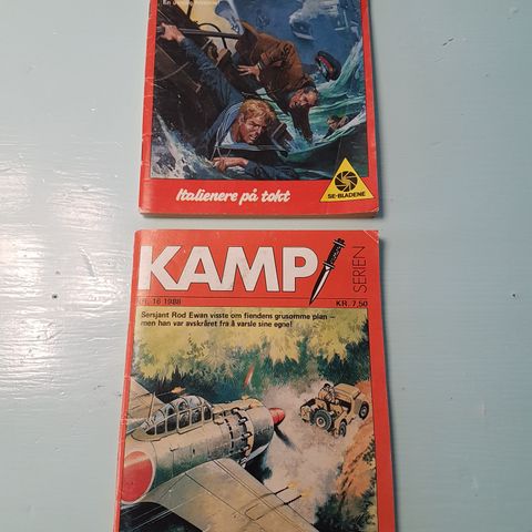 To hefter fra Kamp serien. Nr 45 fra 1987. Nr 16 fra 1988