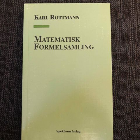 Matematisk Formelsamling, Karl Rottmann