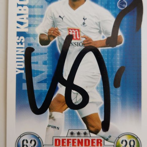 Younes Kaboul Tottenham Hotspur signert Topps 2007/08. FK26