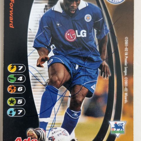 Ade Akinbiyi Leicester City signert Wizards of the Coast 2001/02. FK51